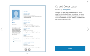 CV and cover letter template