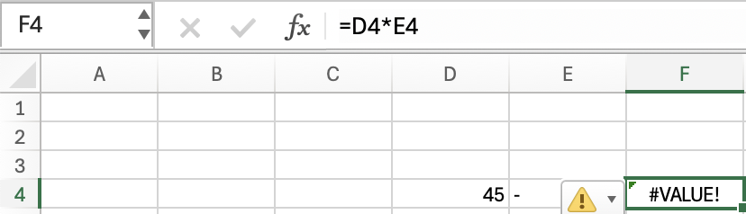 excel error