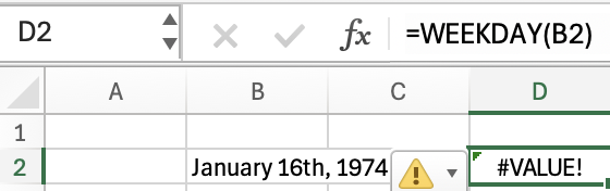 excel date error